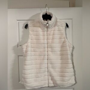 Katydid Ivory Faux Fur Vest